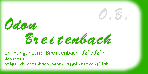 odon breitenbach business card
